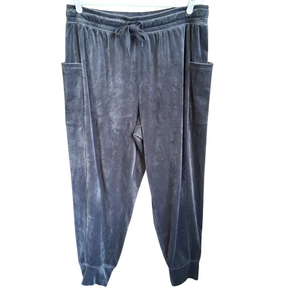 Aerie Offline After Party Velour‎ Jogger Gray Pants Wmns XL Comfy Soft EUC